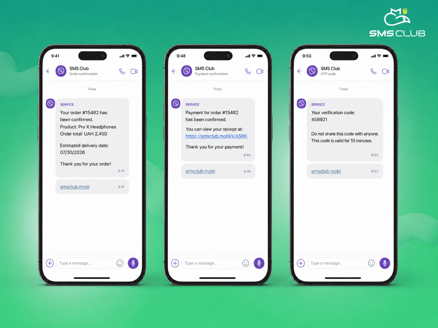 New Viber Business Rules Transactional Messages Based on Templates
